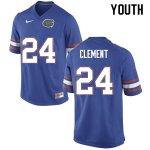 Youth Florida Gators #24 Iverson Clement NCAA Nike Blue Authentic Stitched College Football Jersey XXX0762ZG